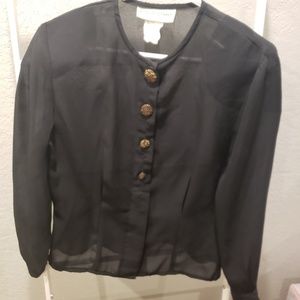 Vintage Blouse with Bronze Detail Buttons